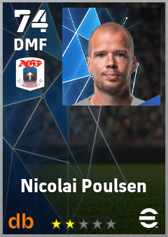 Nicolai Poulsen — DMF, OVR 74, MAX 74