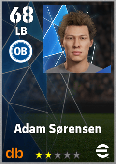 Adam Sørensen — LB, OVR 68, MAX 68