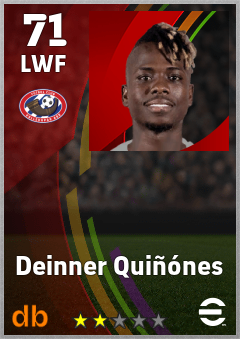 Deinner Quiñónes — LWF, OVR 71, MAX 71