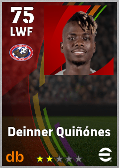 Deinner Quiñónes — LWF, OVR 75, MAX 75