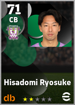 Hisadomi Ryosuke — CB, OVR 71, MAX 71