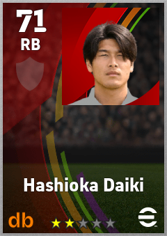 Hashioka Daiki — RB, OVR 71, MAX 71