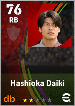 Hashioka Daiki — RB, OVR 76, MAX 76