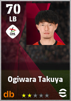 Ogiwara Takuya — LB, OVR 70, MAX 70