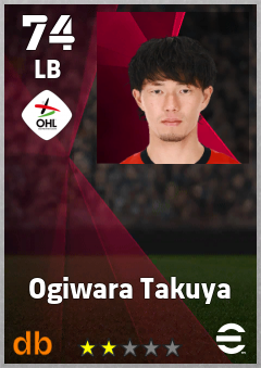 Ogiwara Takuya — LB, OVR 74, MAX 74