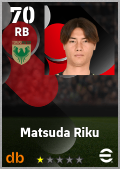 Matsuda Riku — RB, OVR 70, MAX 70