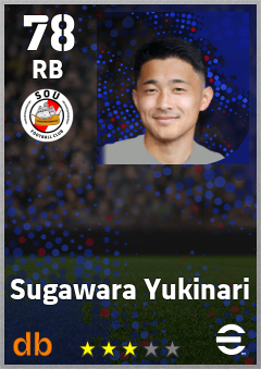 Sugawara Yukinari — RB, OVR 78, MAX 78
