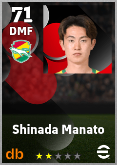 Shinada Manato — DMF, OVR 71, MAX 71