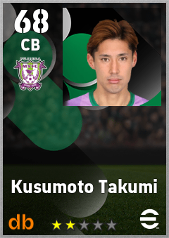 Kusumoto Takumi — CB, OVR 68, MAX 68