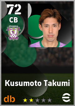 Kusumoto Takumi — CB, OVR 72, MAX 72