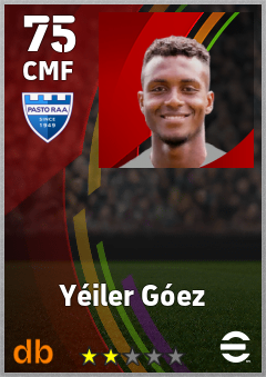 Yéiler Góez — CMF, OVR 75, MAX 75