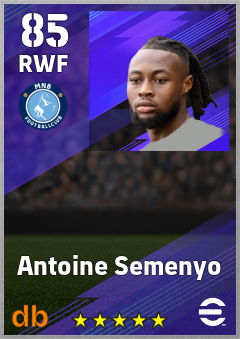 Antoine Semenyo — RWF, OVR 85, MAX 93