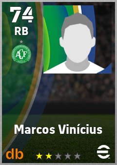 Marcos Vinícius — RB, OVR 74, MAX 74