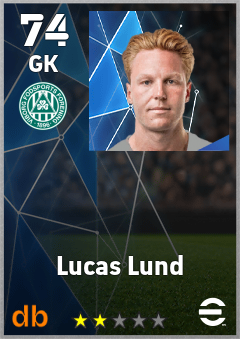 Lucas Lund — GK, OVR 74, MAX 74