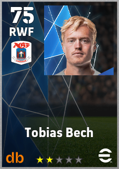 Tobias Bech — RWF, OVR 75, MAX 75