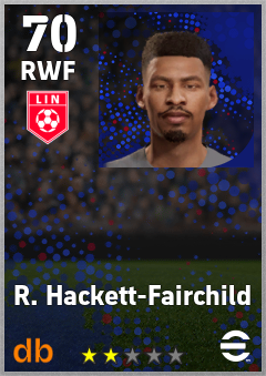 R. Hackett-Fairchild — RWF, OVR 70, MAX 70