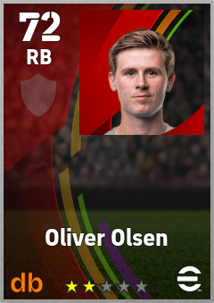 Oliver Olsen — RB, OVR 72, MAX 72