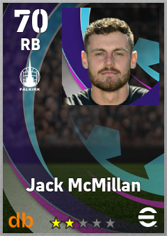 Jack McMillan — RB, OVR 70, MAX 70