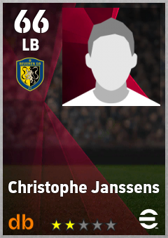 Christophe Janssens — LB, OVR 66, MAX 66