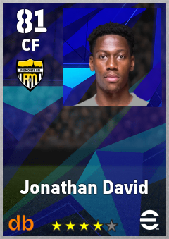 Jonathan David — CF, OVR 81, MAX 90