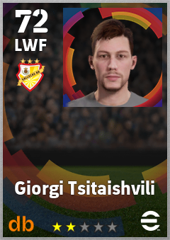 Giorgi Tsitaishvili — LWF, OVR 72, MAX 72