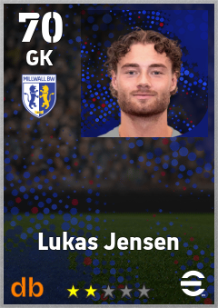 Lukas Jensen — GK, OVR 70, MAX 70
