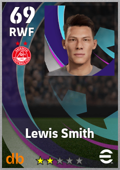 Lewis Smith — RWF, OVR 69, MAX 69