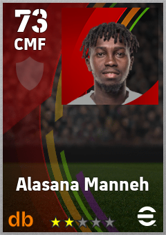 Alasana Manneh — CMF, OVR 73, MAX 73