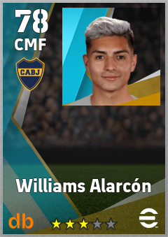Williams Alarcón — CMF, OVR 78, MAX 78