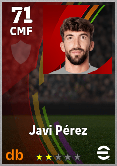 Javi Pérez — CMF, OVR 71, MAX 71