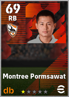 Montree Pormsawat — RB, OVR 69, MAX 69