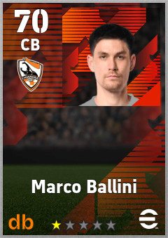 Marco Ballini — CB, OVR 70, MAX 70