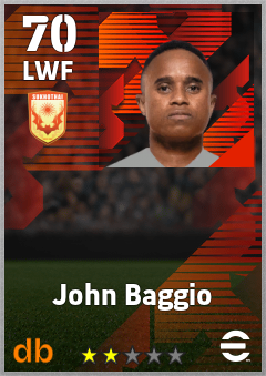 John Baggio — LWF, OVR 70, MAX 70