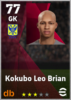 Kokubo Leo Brian — GK, OVR 77, MAX 77