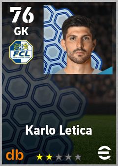 Karlo Letica — GK, OVR 76, MAX 76