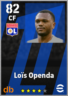 Loïs Openda — CF, OVR 82, MAX 82