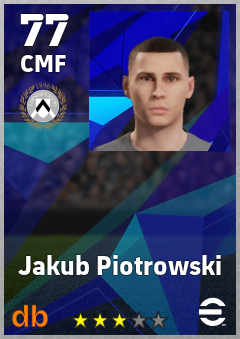 Jakub Piotrowski — CMF, OVR 77, MAX 77