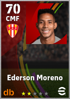 Ederson Moreno — CMF, OVR 70, MAX 70
