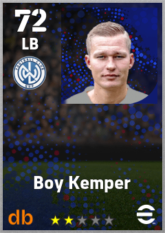 Boy Kemper — LB, OVR 72, MAX 72