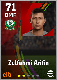 Zulfahmi Arifin — DMF, OVR 71, MAX 71