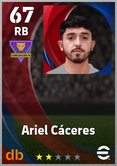 Ariel Cáceres — RB, OVR 67, MAX 67
