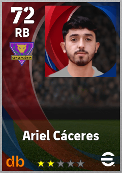 Ariel Cáceres — RB, OVR 72, MAX 72
