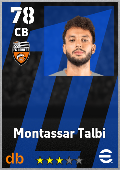 Montassar Talbi — CB, OVR 78, MAX 78