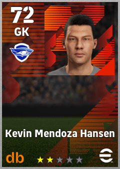 Kevin Mendoza Hansen — GK, OVR 72, MAX 72