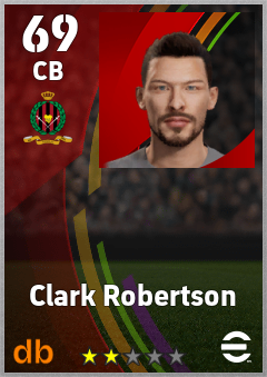 Clark Robertson — CB, OVR 69, MAX 69