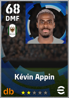 Kévin Appin — DMF, OVR 68, MAX 68