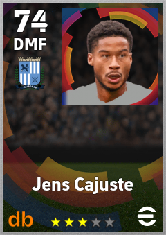 Jens Cajuste — DMF, OVR 74, MAX 74