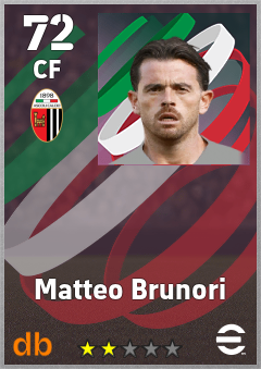 Matteo Brunori — CF, OVR 72, MAX 72