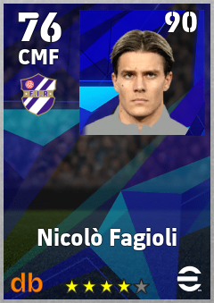 Nicolò Fagioli — CMF, OVR 76, MAX 90