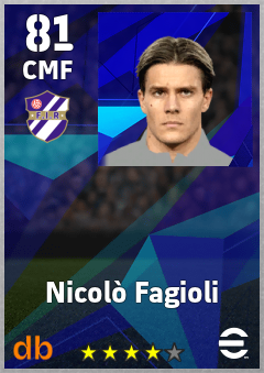Nicolò Fagioli — CMF, OVR 81, MAX 90